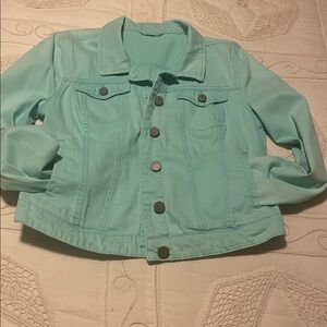 Mint Green Denim Jacket
